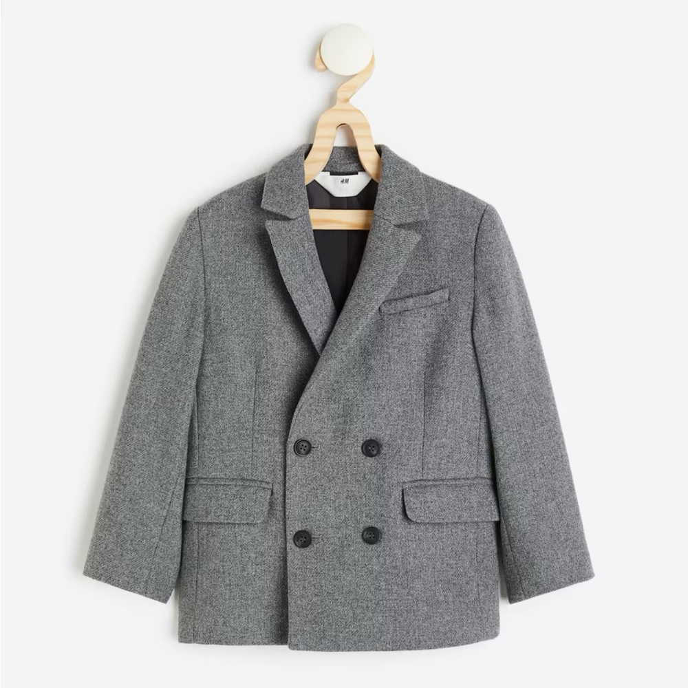H&M Kids Gray Double-Breasted Coat